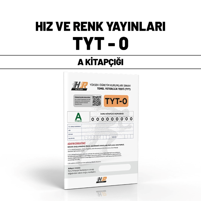 HIZ RENK YAYIN TYT SNV 0-A - 25-26